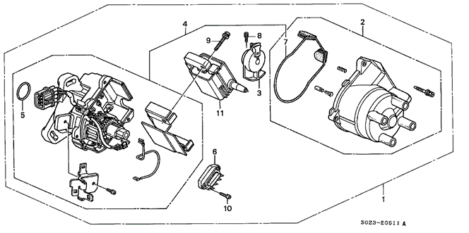 ENGINE/DISTRIBUTOR (HITACHI) for 2000 Honda CIVIC COUPE #1