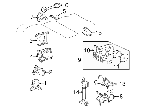 Engine/Engine & Trans Mounting for 1999 Toyota Solara #4