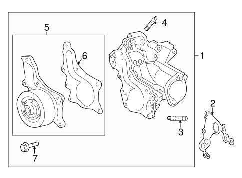 COOLING SYSTEM/WATER PUMP for 2015 Scion tC #1