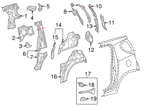 BODY/INNER STRUCTURE for 2012 Scion iQ #1