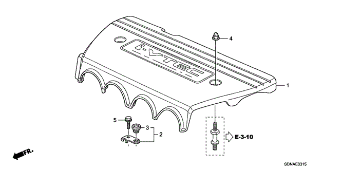Engine/Engine Cover (L4) for 2007 Honda ACCORD COUPE #1