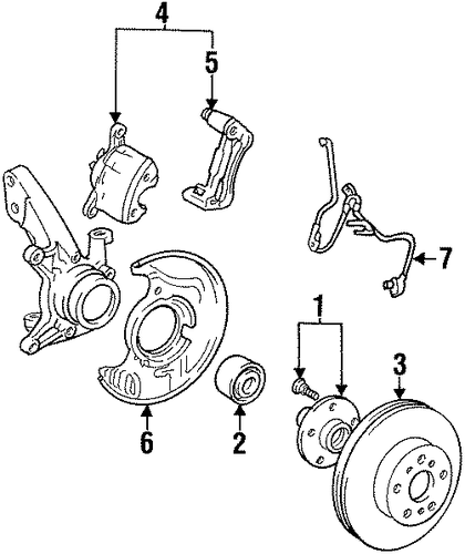 BRAKES/ANTI-LOCK BRAKES for 1996 Toyota Camry #3