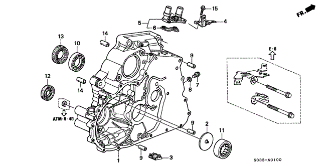 TRANSMISSION - AUTOMATIC/AT TORQUE CONVERTER HOUSING (1) for 1996 Honda CIVIC HATCHBACK #1