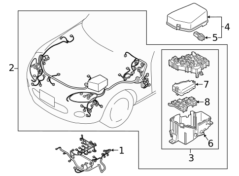 Wire, Cable & Related Components for 2012 Mazda MX-5 Miata #0