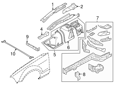 Mustang STRUCTURAL COMPONENTS & RAILS