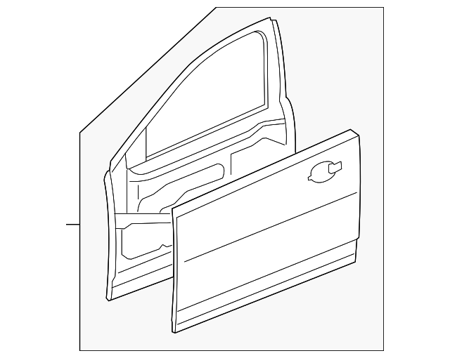 C2Z2061 Деталь DOOR SHELL, LEFT