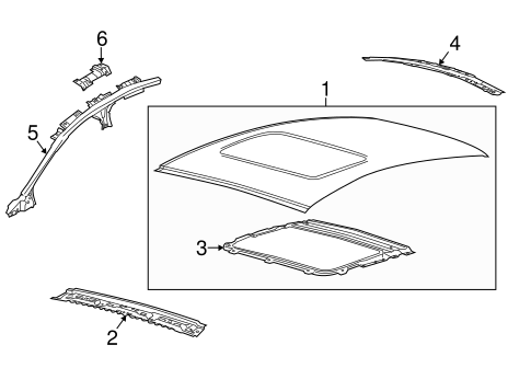 Roof & Components for 2019 Ford Fusion #0