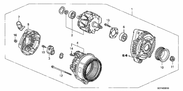 Alternator (Denso) for 2006 Acura TL #0
