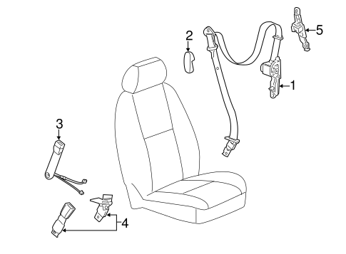 Silverado 2500 HD FRONT SEAT BELTS