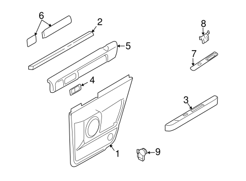 Navigator INTERIOR TRIM - REAR DOOR