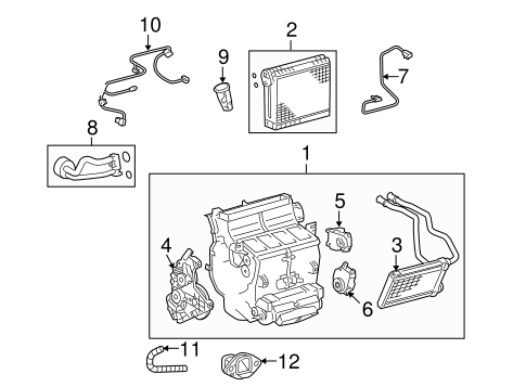 HVAC/FRONT EVAPORATOR for 2010 Toyota Sequoia #1
