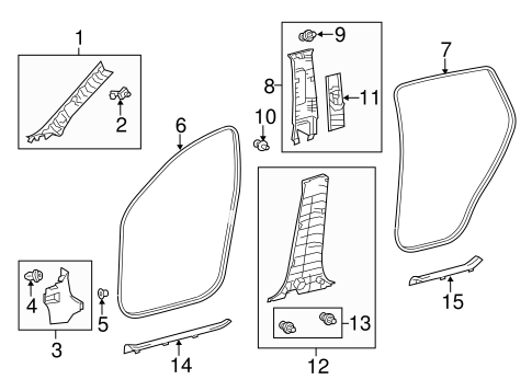 BODY/INTERIOR TRIM - PILLARS for 2014 Toyota RAV4 #1