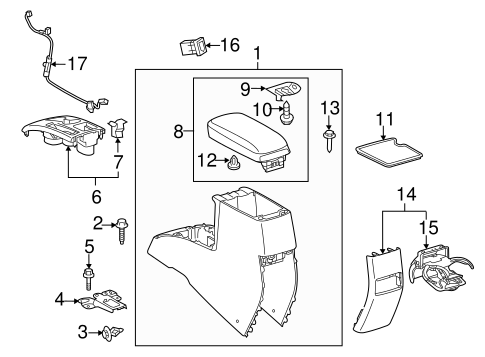 BODY/CENTER CONSOLE for 2014 Scion xB #1