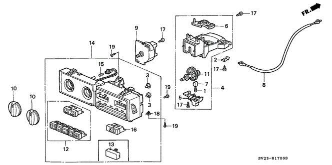ELECTRICAL / EXHAUST / HEATER / FUEL/HEATER CONTROL for 1996 Honda ACCORD COUPE #1