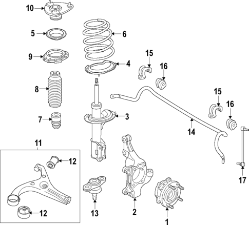 Suspension Components for 2021 Kia Sedona #1