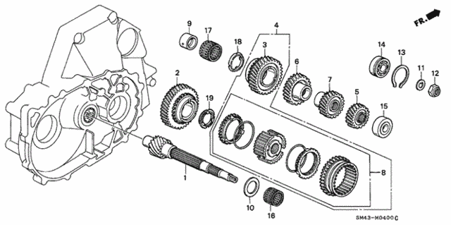 MT Countershaft for 1991 Honda Accord #0