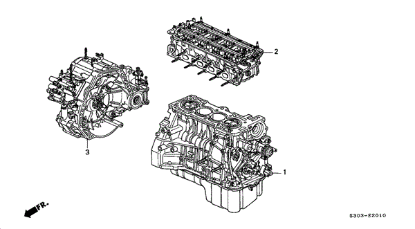 Engine Assy. - Transmission Assy. for 2001 Honda Prelude #0