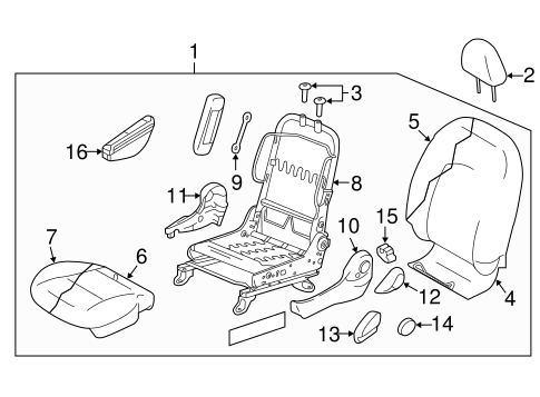 Body/Driver Seat Components for 2014 Nissan Versa #1