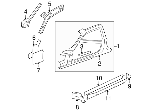 XKR HINGE PILLAR 2