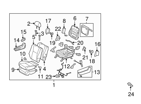 BODY/PASSENGER SEAT COMPONENTS for 2010 Toyota Tundra #4