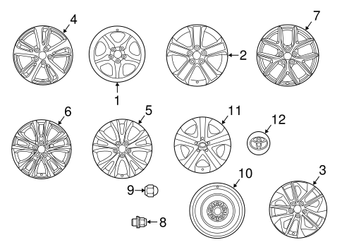 FRONT SUSPENSION/WHEELS for 2013 Toyota RAV4 #1