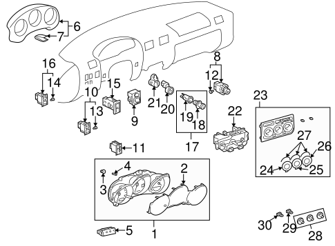 ELECTRICAL/GAUGES for 2001 Toyota MR2 Spyder #1