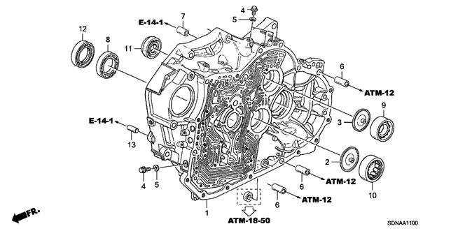 Transmission - Automatic/AT Torque Converter Case (V6) for 2007 Honda ACCORD COUPE #1