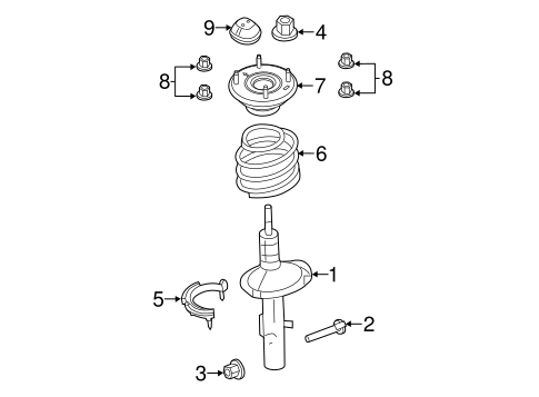 Front Suspension/Struts & Components for 2013 Ford Flex #1