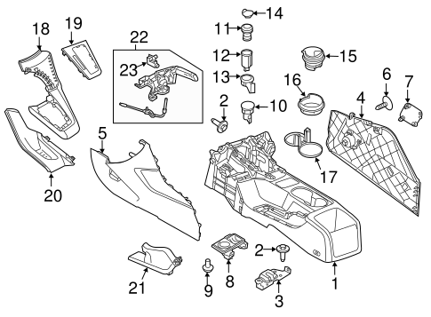 Body/Center Console for 2012 Ford Focus #3