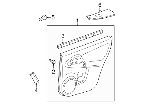 BODY/INTERIOR TRIM - REAR DOOR for 2012 Toyota RAV4 #1