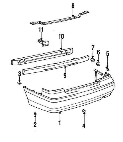 BODY/BUMPER & COMPONENTS - REAR for 1997 Toyota Avalon #1