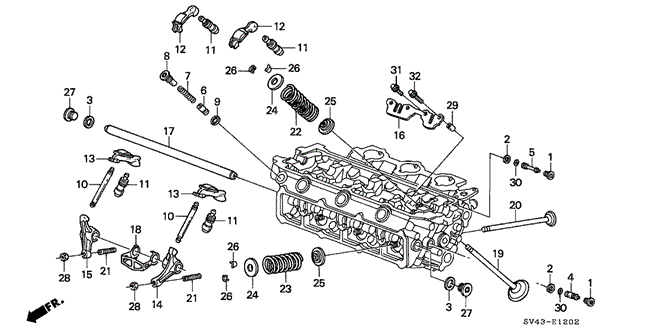 ENGINE/VALVE - ROCKER ARM (FR.) (V6) for 1995 Honda ACCORD SEDAN #1