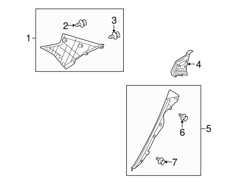 BODY/INTERIOR TRIM - QUARTER PANELS for 2012 Toyota Corolla #1