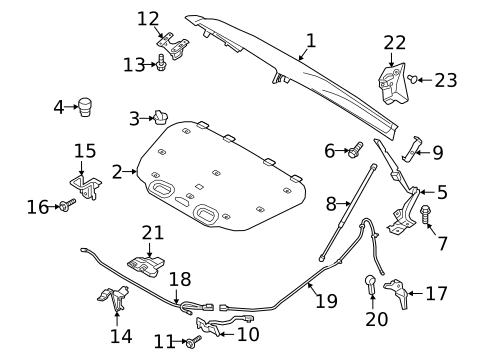 Hood & Components for 2019 Volvo XC40 #0