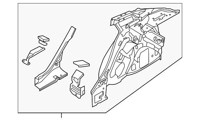 CP9Z-5427790-A Деталь INNER QTR PANEL, RIGHT
