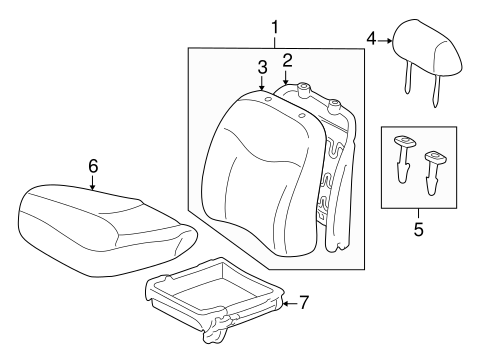 BODY/FRONT SEAT COMPONENTS for 2002 Toyota Echo #1