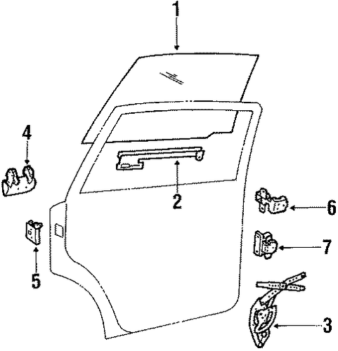 244 GLASS - REAR DOOR