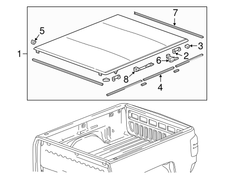 Sierra 1500 EXTERIOR TRIM - PICK UP BOX 8