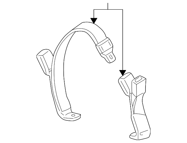 4F1Z-7460044-AAB Деталь CENTER SEAT BELT, RIGHT