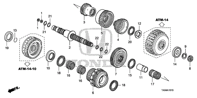 Transmission - Automatic/AT Secondary Shaft (V6) for 2009 Honda ACCORD SEDAN #1