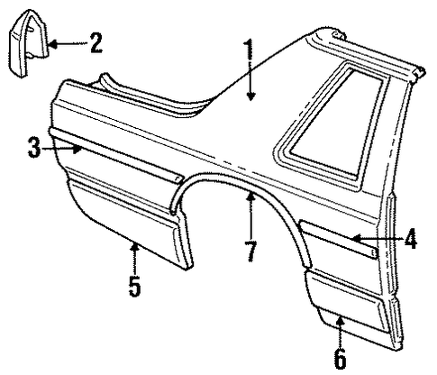 Grand Marquis EXTERIOR TRIM - QUARTER PANEL
