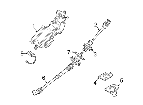 Range Rover STEERING COLUMN ASSEMBLY