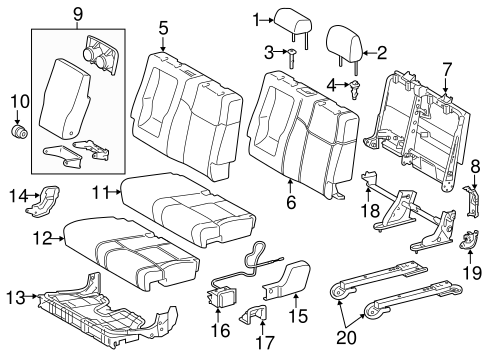 BODY/REAR SEAT COMPONENTS for 2015 Toyota Tundra #2