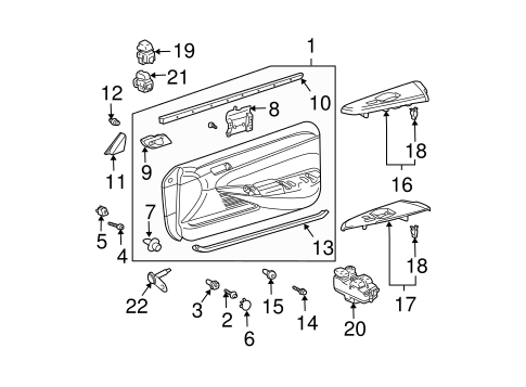 BODY/INTERIOR TRIM - DOOR for 2005 Toyota Solara #1