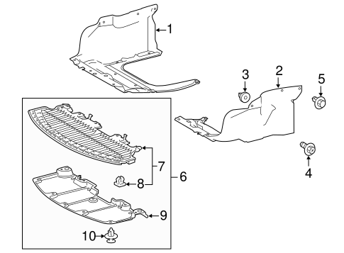BODY/SPLASH SHIELDS for 2015 Toyota Corolla #1