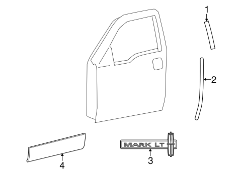 Mark LT EXTERIOR TRIM - FRONT DOOR