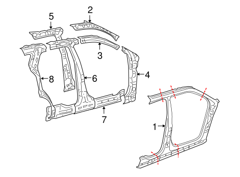 Body/Uniside for 2009 Ford Taurus X #1