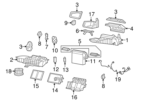 Evaporator & Heater Components for 2005 Chevrolet Corvette #0