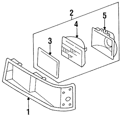 Cutlass Ciera HEADLAMP COMPONENTS