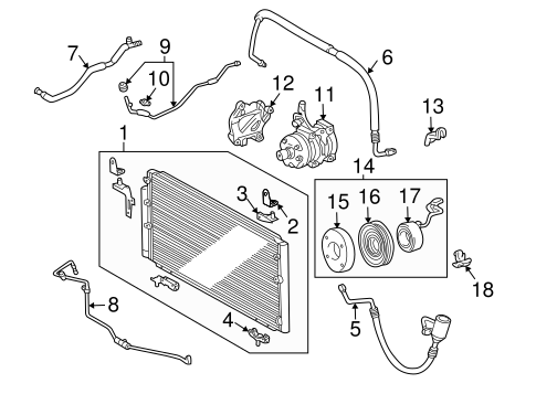 HVAC/CONDENSER, COMPRESSOR & LINES for 2004 Toyota Tundra #3